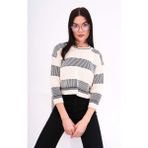 Şimal Kadın Kalın Çizgi Desenli Triko Örme Kazak 245197 - - Standart - Lacivert