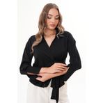 ŞİMAL Kadın Kruvaze Bağlama Detaylı Bluz 255237 -
