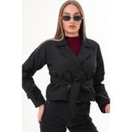 ŞİMAL Kadın Kuşaklı Kısa Trenckot 255129 -