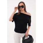 ŞİMAL Kadın Yanları Büzgü Detaylı Oversize Bluz 260448 -