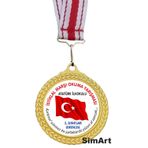 SimArt Design İstiklal Marşı Okuma Madalyası Okula ve İsme Özel Kişiselleştirilebilir
