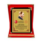 SimArt Design Kişiye özel öğretmenler günü Atatürk temalı plaket - Orta Boy TRPL1055
