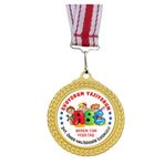 SimArt Design Okuyorum Yazıyorum Madalyası -ABC ve çocuklar -Okula ve İsme Özel Kişiselleştirilebilir Trmdkx148