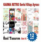 SimArt KARMA RETRO Serisi Kitap Ayracı Seti 12 adet