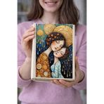 Şımartan Anne Kız Desenli Bez Kitap Kılıfı – Baskılı Kumaş Kitap Kabı, Kitap Koruyucu
