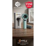 SİMARYO KOYU GRİ Son Teknoloji Şarjlı El Vantilatörü Digital Göstergeli 3200mAh
