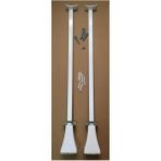 Simas Panel Radyatör Ayağı / Yer Konsolu 60 cm Yere Sabitleme Beyaz 1 Çift (2 Adet)