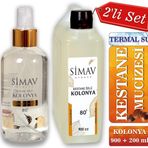 SİMAV Kestane Özlü ve Termal Sulu Kolonya 2'li Set 900ml + 200ml