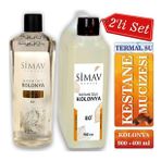 SİMAV Kestane Özlü ve Termal Sulu Kolonya 2'li Set 900ml + 400ml