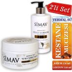 Simav Synaus Kestane Özlü ve Termal Sulu Cilt Bakım Seti 2'li - Krem 250ML + Losyon 340ML - Nemlendirici Krem 250 ml + Vücut Losyonu 340 ml