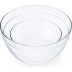 Sımax Simax 3’lü Üfleme Cam Kase Seti – Isıya Dayanıklı, Sağlıklı Borosilikat Cam (0,75 / 1,5 / 2,5 Lt) - Şeffaf - 150 mm – 185 mm – 220 mm