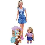 Simba, 105733667, Steffi Love Tavşan Ailesi, Steffi &Amp; Evi, Tavşan Kafesi İki Tavşan Figürü Birlikte, 12Cm, 29Cm