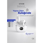 Simex Quantum AI TWS Bluetooth Kulaklık, 42 Saat Pil, Yapay Zeka Destekli 134 Dil Çeviri,