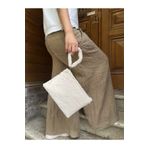 Simfa Kadın Peluş/Teddy Fermuarlı ve Astarlı Clutch El Çantası