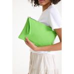 Simfa Premium Kadın Renkli Astarlı Fermuarlı Clutch El Çantası Portföy - Yeşil