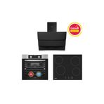 Simfer 10 Fonksiyon Airfry İnox Elektrikli 3'Lü Ankastre Set (Fırın + Elektrikli Ocak + Davlumbaz)