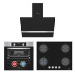 Simfer 10 Fonksiyon Airfry Plus Inox 3'lü Ankastre Set (8210 Fırın + 3653 Ocak + 8738 Davlumbaz)