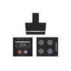 Simfer 10 Fonksiyon Airfry Siyah Digital Ankastre Set ( Fırın + Ocak + Davlumbaz)