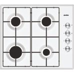 Simfer 3852 60 cm Set Üstü Beyaz Emaye Ocak, Emaye Izgara 4 Göz - Doğalgaz