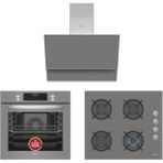Simfer 9 Fonksiyon Qs Dijital Gri Ankastre Set (8223 Fırın + 3538 Ocak + 8736 Davlumbaz) - Antrasit - Gri