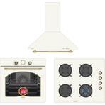 Simfer 9 Fonksiyon Retro Bej Ankastre Set 8218 Fırın 3326 Gazlı Ocak A Enerji Sınıfı Modern Tasarım