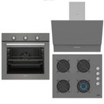 Simfer Diamond 8224 - 3537 - 8715 Gri 3'lü Ankastre Set