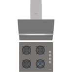 Simfer Gri 2'li Cam Ankastre Set (Ocak + Davlumbaz) - Siyah