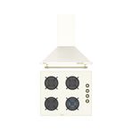 Simfer Retro Bej 2'Li Cam Ankastre Set (Ocak + Davlumbaz)