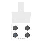 Simfer Steam Beyaz 2'Li Cam Ankastre Set (Ocak + Davlumbaz)