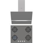 Simfer Steam Gri 2'Li Cam Ankastre Set (Ocak + Davlumbaz)
