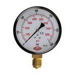 Simga Çap Ø100 mm Alttan Bağlantılı Kuru Tip Manometre - 0-10 bar