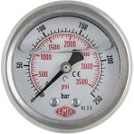 Simga Çap Ø100 mm Arkadan Bağlantılı Gliserinli Manometre - 0-400 bar