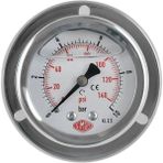 SİMGA Çap Ø100 mm Ön Flanşlı Gliserinli Manometre 0-160 bar