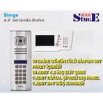 Simge 10 Daire Görüntülü Diafon Set - Beyaz
