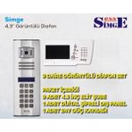 Simge 9 Daire Görüntülü Diafon Set - Beyaz