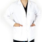 Simirna Üniforma Beyaz Önlük Erkek Uzun Kol Ceket Boy Normal Yaka Doktor Hemşire Öğretmen Önlüğü Beyaz - XS