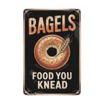 Simit Yemek Yoğurduğunuz Oynak tipografi duvar sanatı Metal Teneke Tabela Fırın Kafe Dekoru Mutfağa Asmak İçin Mükemmel Kahvaltı Köşesi Rustik Vintage 20,3 x 30,48 cm metal tabela ev ofis duvarı için