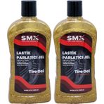 Simli Jel Lastik Parlatıcı 500 Ml 2 Adet + Sünger Hediye