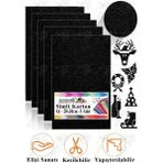 Simli Karton A4 20X30 cm 5 Li 1 Paket Simli Fon Kartonu Parıltılı Kağıt Anasınıfı Kreş Etkinlik Proje Dekoratif - Siyah - 20x30cm
