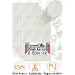 Simli Karton A5 15X20 cm 5 Li 1 Paket Simli Fon Kartonu Parıltılı Kağıt Anasınıfı Kreş Etkinlik Proje Dekoratif - Beyaz - 15X20CM