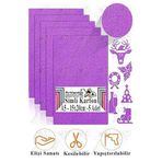 Simli Karton A5 15x20 cm 5 li 1 Paket Simli Fon Kartonu Parıltılı Kağıt Anasınıfı Kreş Etkinlik Proje Dekoratif