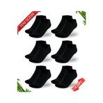 Simli Nokta Desenli Siyah Renk Kadın Bambu Patik Çorap 6lı Set