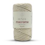 Simli Polyester Makrome İpi 3 mm 250 Gr Supla Ip ve Çanta İpliği (Ekru)