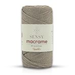 Simli Polyester Makrome İpi 3 mm 250 Gr Supla Ip ve Çanta İpliği (Vizon)