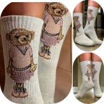 Simli Teddy Hediyelik Çorap Hediyesi - Bej - 35 - 40