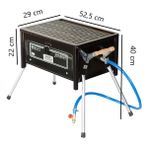 Simline Lav Taşlı Cam Fırınlı Tüplü Büyük Boy Mangal 52,5 cm