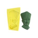 Simo Atatürk Büstü Silikon Kalıp Sabun Kokulu Taş Mum Epoksi Kalıbı