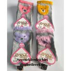 Şimo Butik Kız Çocuk Peluş Detaylı Çorap Yumuşacık Nefes Alabilir Terletmez - 7 - 8 Yaş - Gri