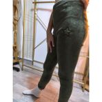 Şimo Butik Kız Çocuk Tayt Kışlık Şardonlu Peluş Beli Lastikli Koyu Yeşil - 5 Yaş