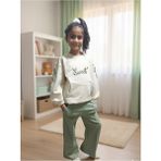 Şimo Butik Kız Çocuk Uzun Kollu Şık Takım, Eşofman, Rahat, Modern Tarz - Yeşil - 12 Yaş